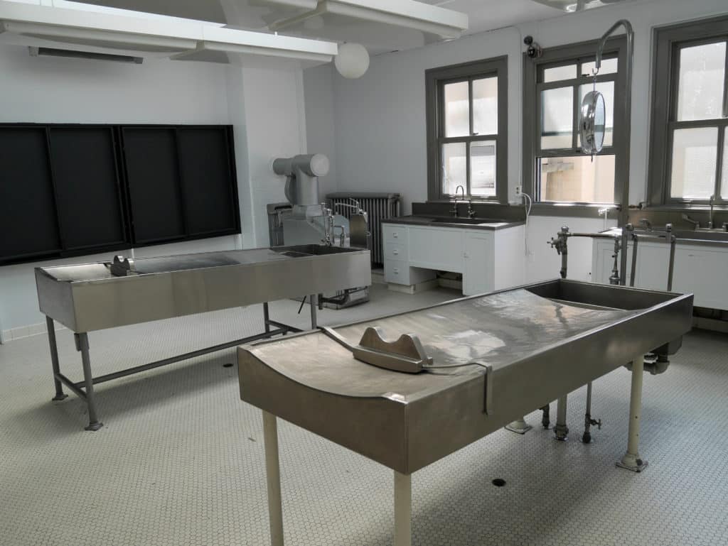 autopsy room and tables - CSI Academy of Florida